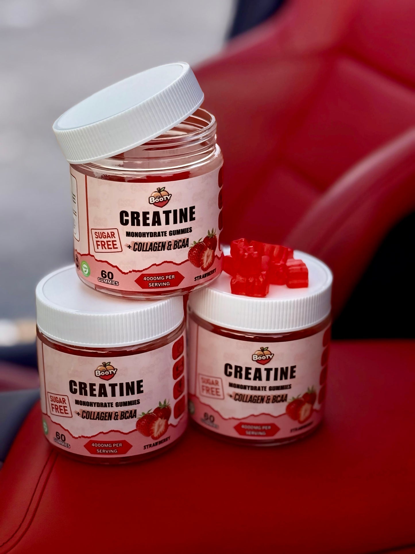 DR BOOTY NUTRITION - Creatine Gummies - Strawberry (PACK x2)