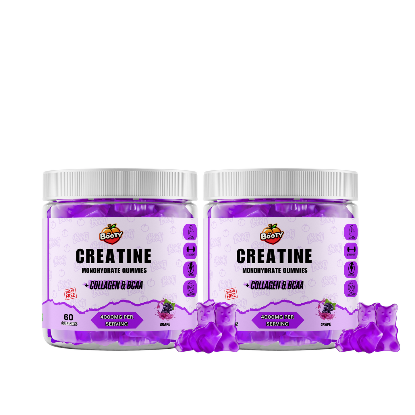 DR. BOOTY NUTRITION Creatine Gummies - Grape (PACKx2)