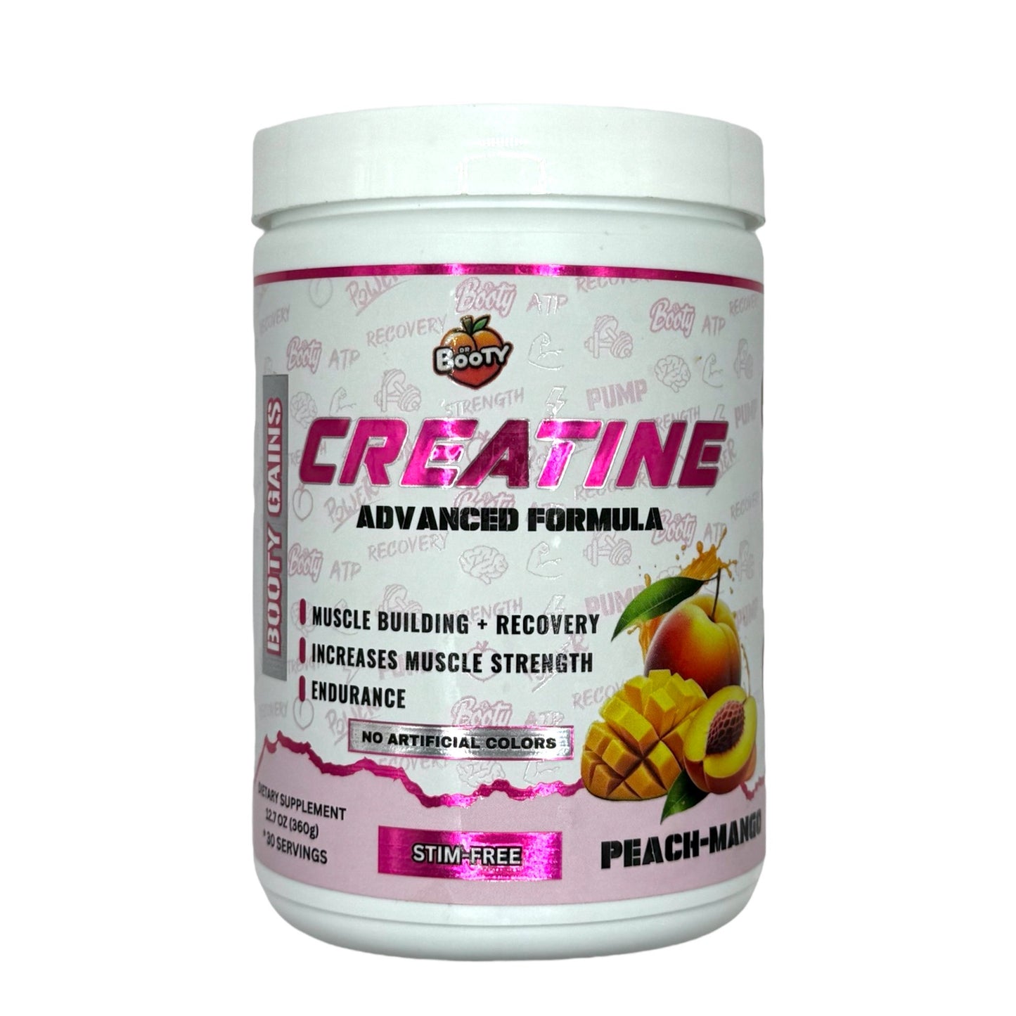 DR. BOOTY NUTRITION - Creatine Monohydrate - Booty Gains - Peach Mango