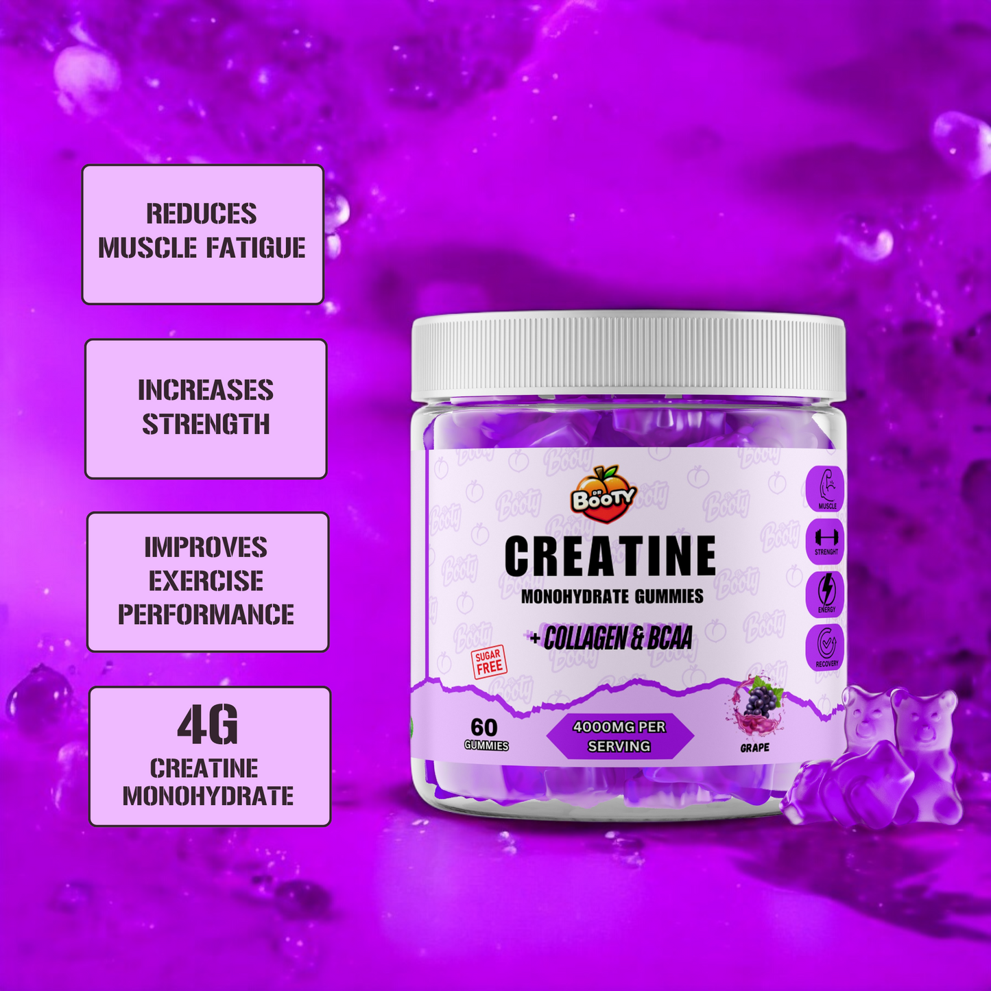 Creatine Gummies - Grape (PACKx2)