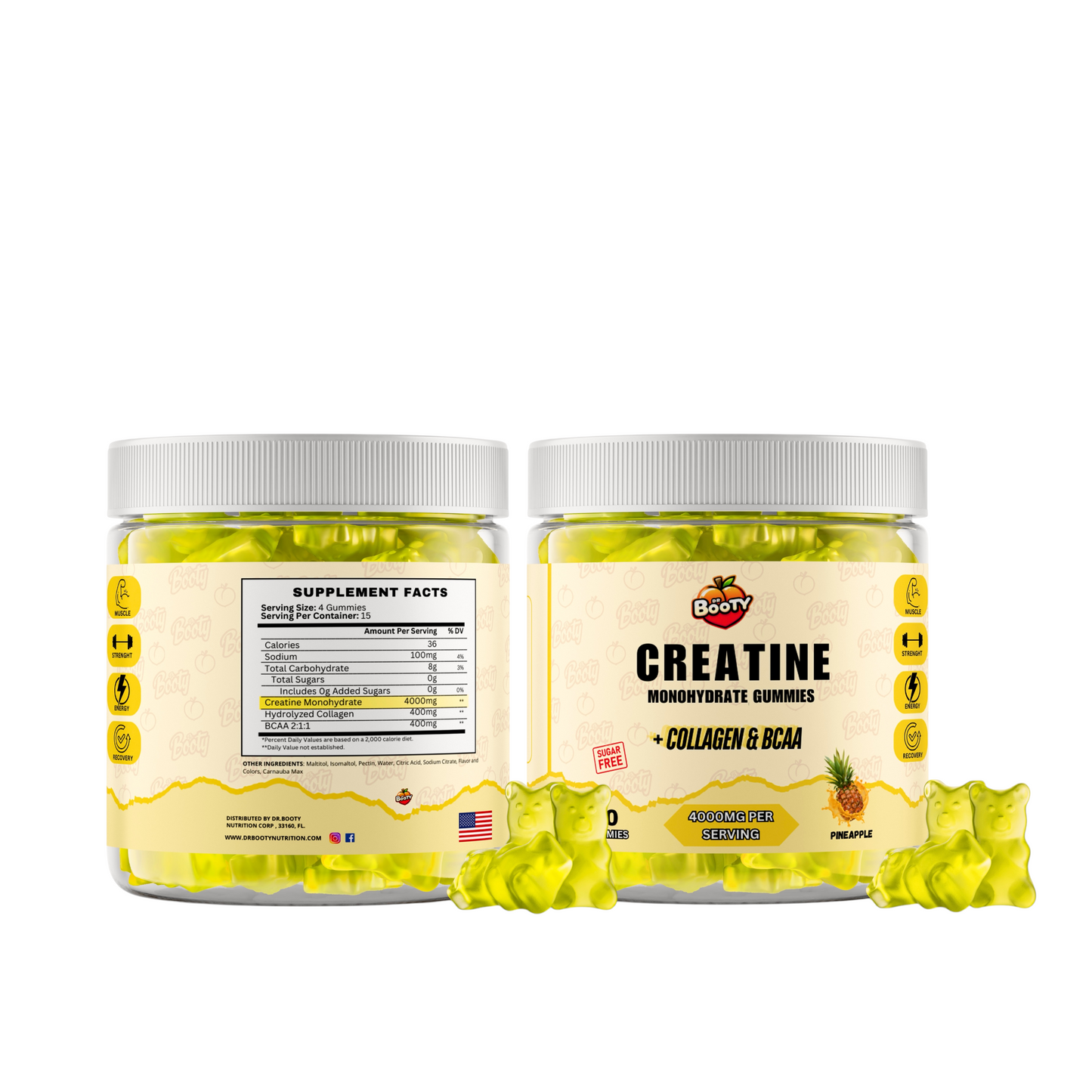 Creatine Gummies - Pineapple (PACKx2)