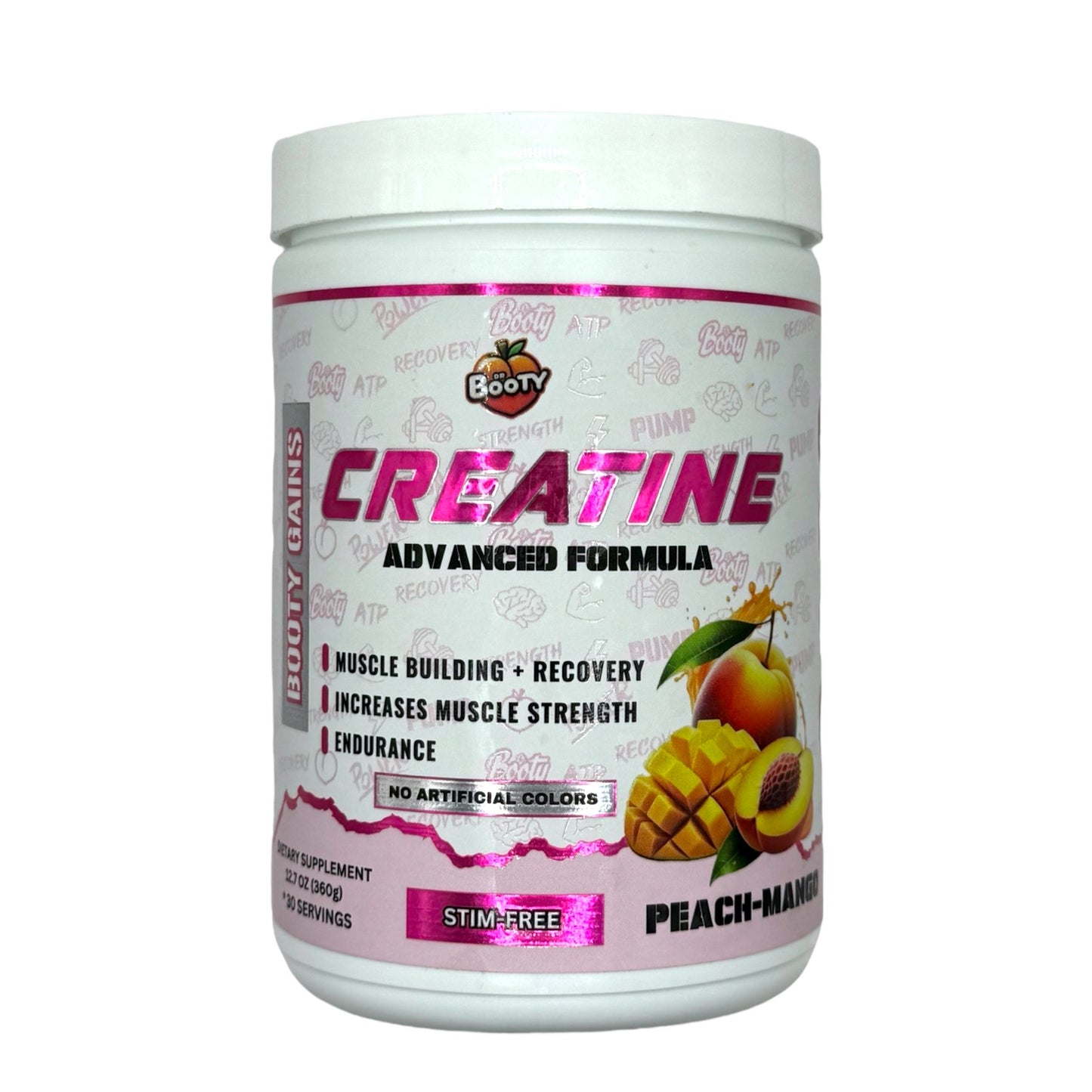 Booty Gains - Creatine Monohydrate - Peach Mango