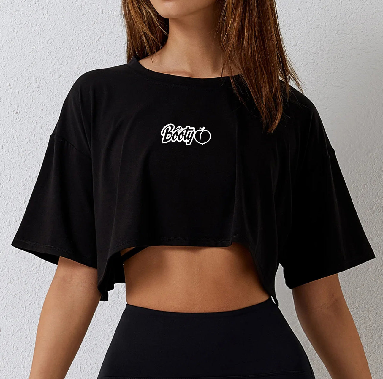 DR BOOTY BLACK CROP TOP